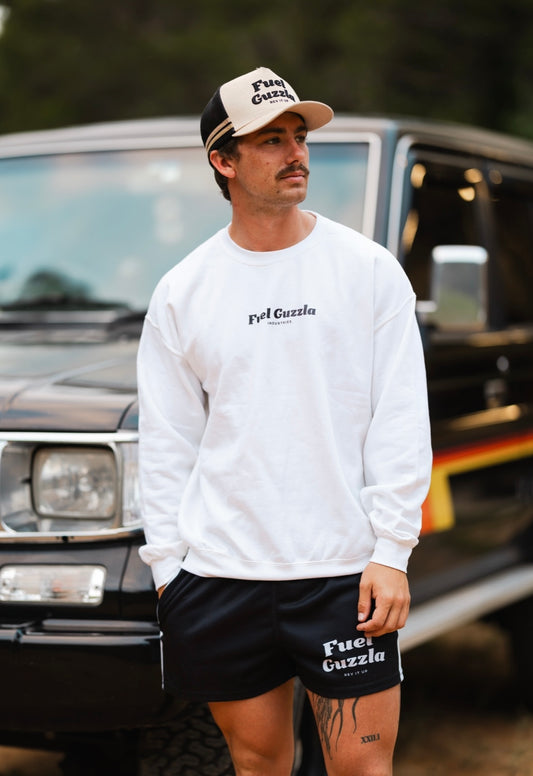 Classic White Fuel Guzzla Sweatshirt