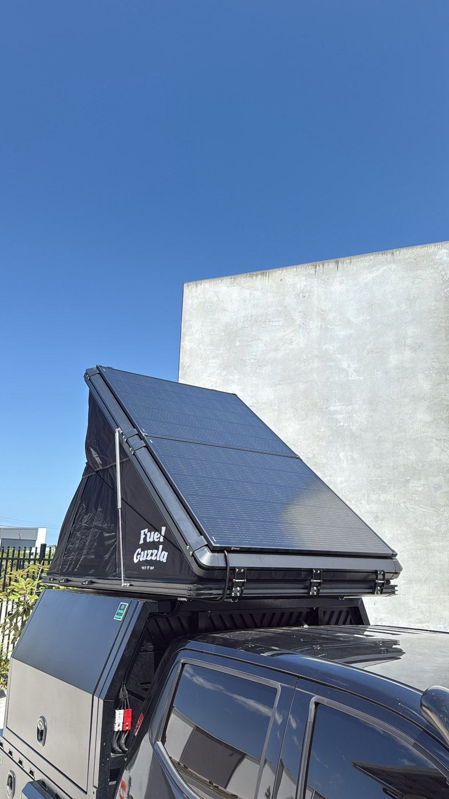 Universal Fuel Guzzla Slimline Solar Panel Bracket Kit To Suit V2 Rooftop Tent