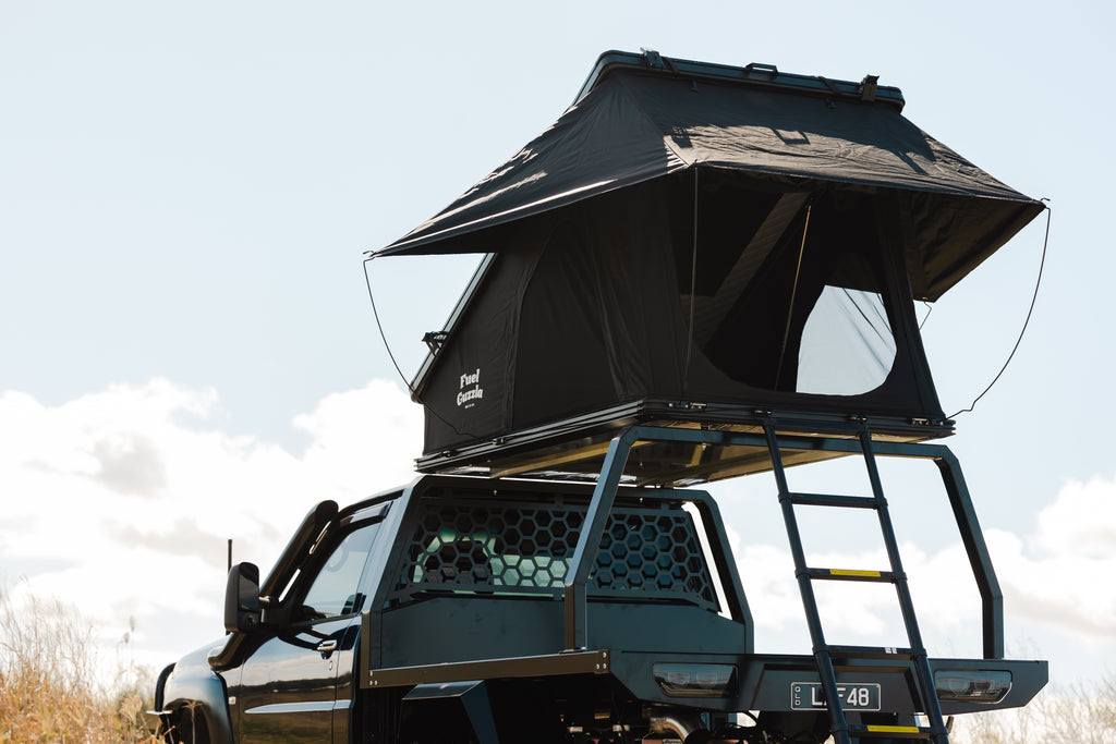Fuel Guzzla V5 X-HINGE Rooftop Tent & 270 Degree Awning Bundle