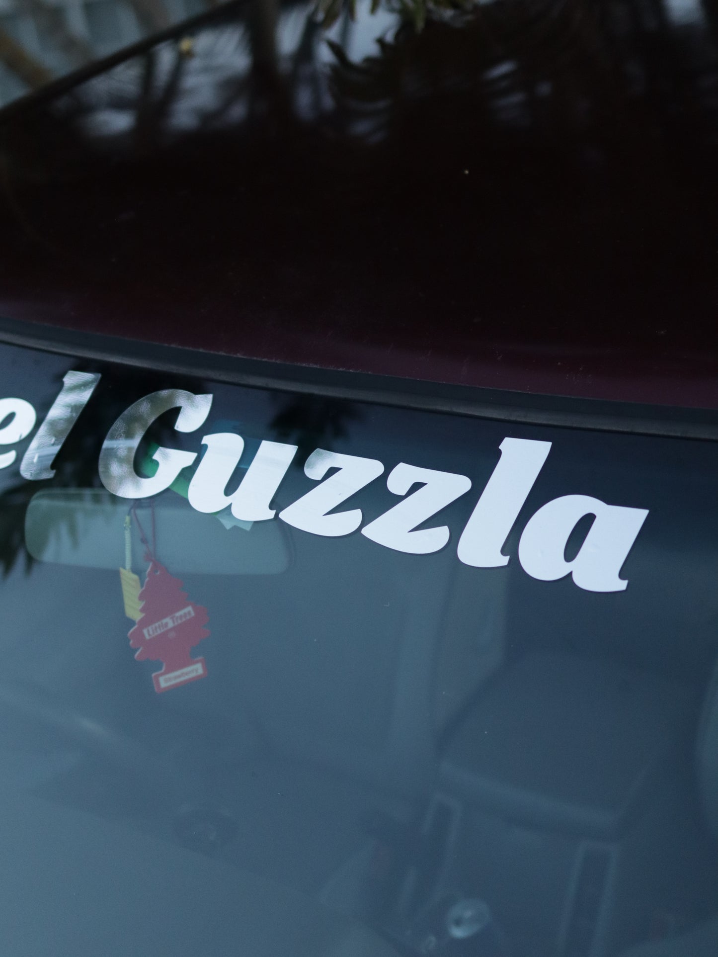 Chrome Fuel Guzzla Window Banner